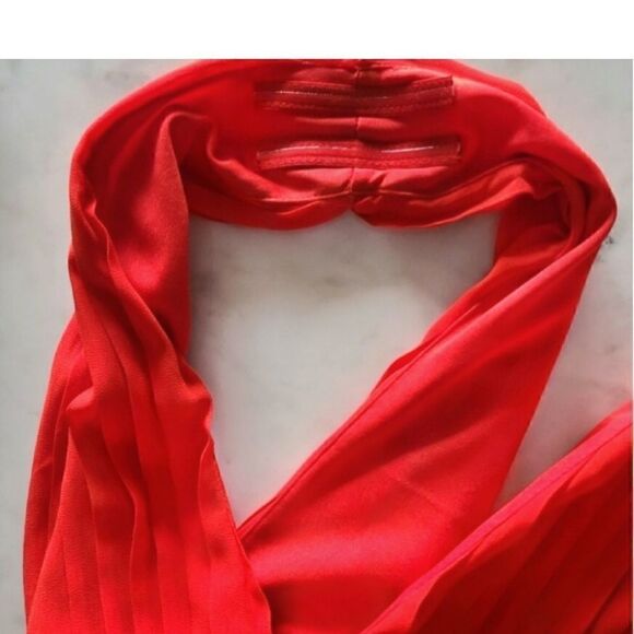Love X Design Athen Plunging V-Neck Maxi Dress, Red, NWT - Picture 9 of 13